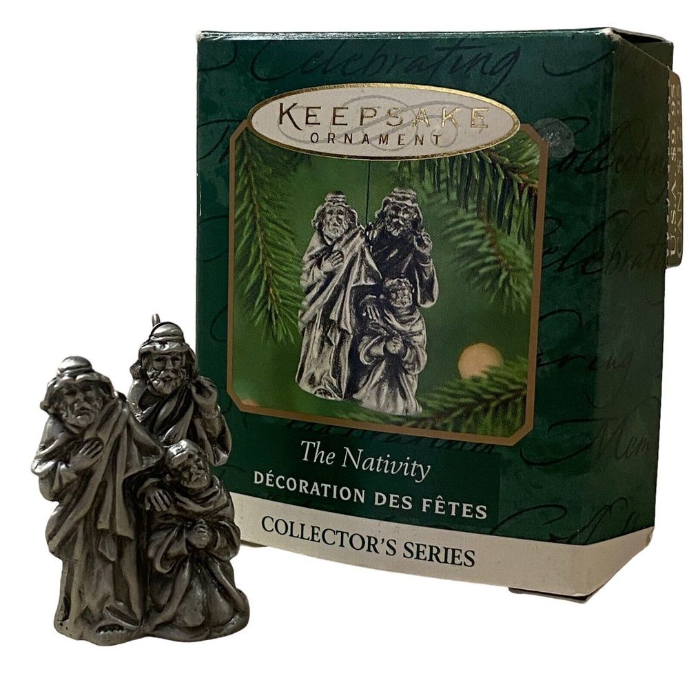 Hallmark Keepsake Miniature Ornaments The Nativity Series 1999 Fine Pewter - Picture 2 of 7